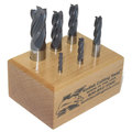 Kodiak Cutting Tools 4 Flute Long Series Carbide End Mill Set, 4pc 1/8-1/2 56310035